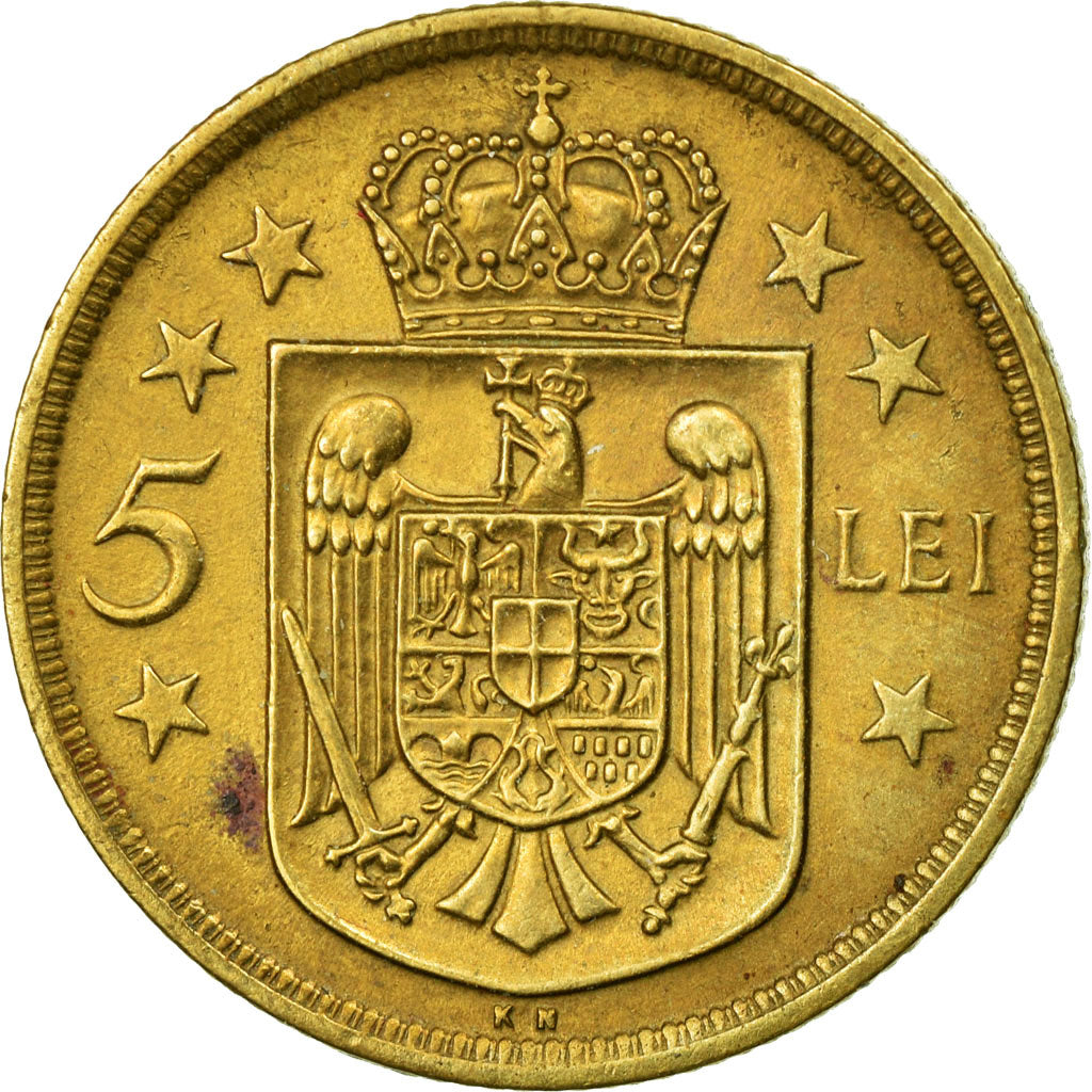 Coin, Romania, Mihai I, 5 Lei, 1930, EF(40-45), Nickel-brass, KM:48