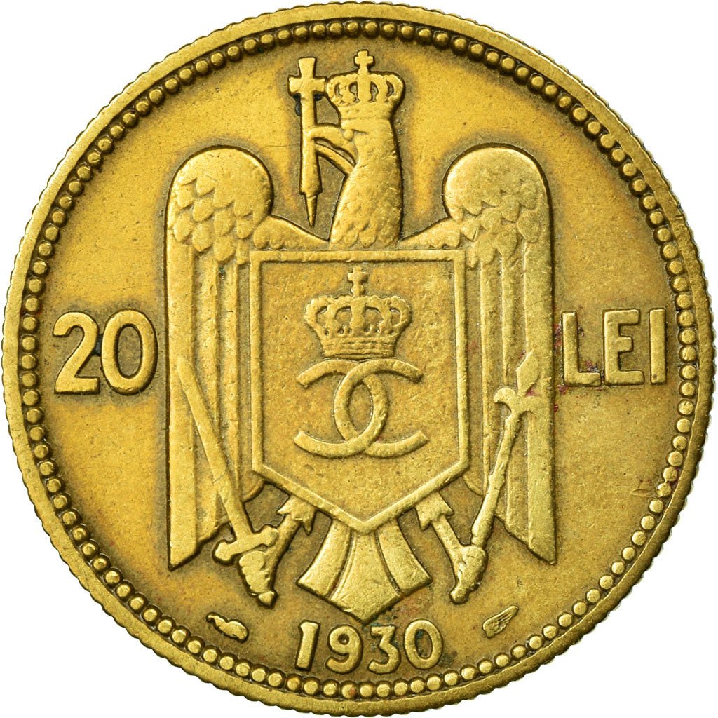 Monnaie, Roumanie, Carol II, 20 Lei, 1930, TTB, Nickel-brass, KM:51