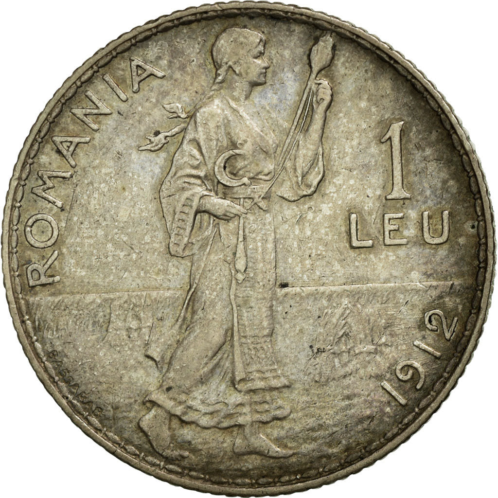 Monnaie, Roumanie, Carol I, Leu, 1912, TTB, Argent, KM:42