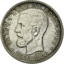Coin, Romania, Carol I, Leu, 1906, AU(55-58), Silver, KM:34