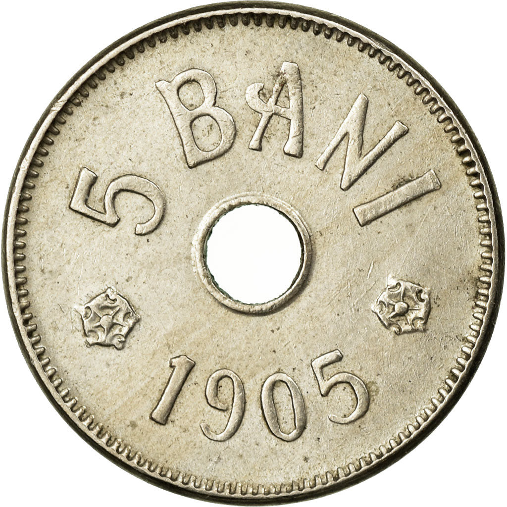 Coin, Romania, Carol I, 5 Bani, 1905, EF(40-45), Copper-nickel, KM:31