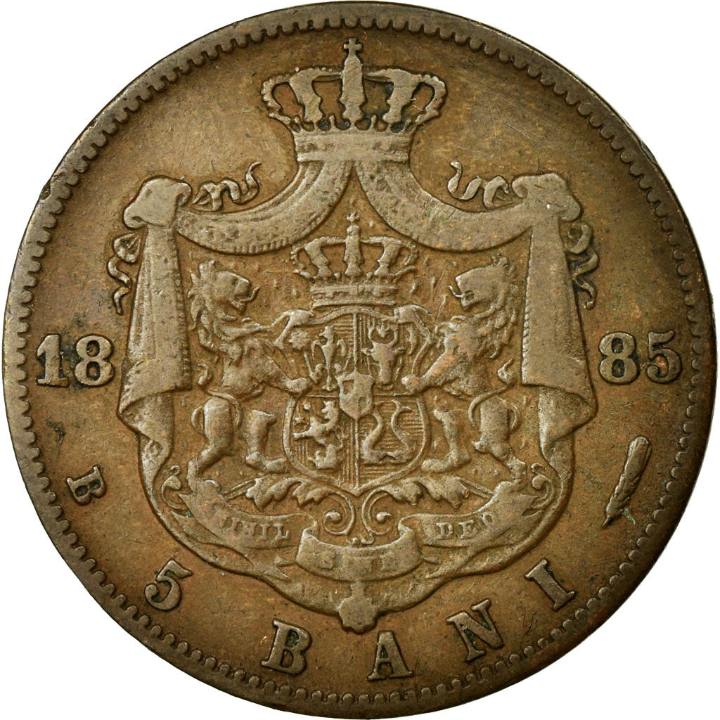 Moneta, Romania, Carol I, 5 Bani, 1885, BB, Rame, KM:19