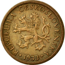 Coin, Czechoslovakia, 10 Haleru, 1933, EF(40-45), Bronze, KM:3