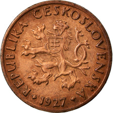 Coin, Czechoslovakia, 5 Haleru, 1927, EF(40-45), Bronze, KM:6