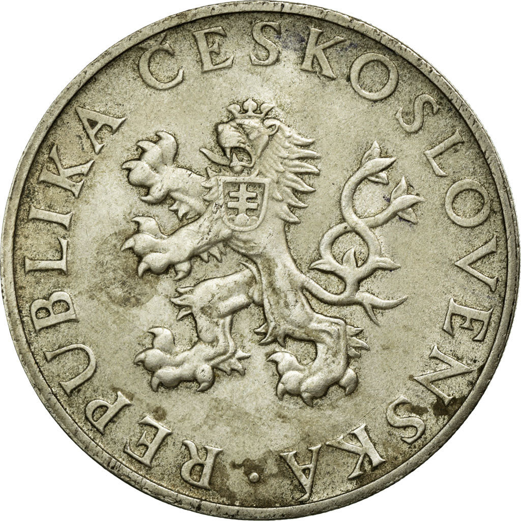 Coin, Czechoslovakia, 10 Korun, 1955, EF(40-45), Silver, KM:42