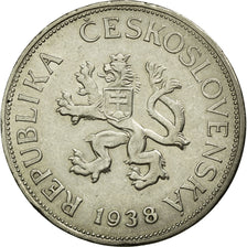 Coin, Czechoslovakia, 5 Korun, 1938, EF(40-45), Nickel, KM:11a