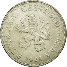 Coin, Czechoslovakia, 5 Korun, 1929, EF(40-45), Silver, KM:11