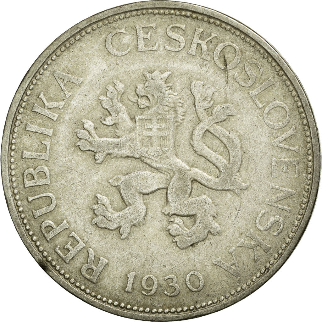 Coin, Czechoslovakia, 5 Korun, 1930, EF(40-45), Silver, KM:11