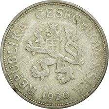 Coin, Czechoslovakia, 5 Korun, 1930, EF(40-45), Silver, KM:11