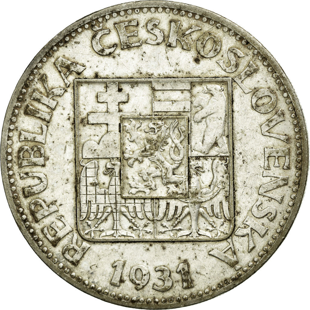 Coin, Czechoslovakia, 10 Korun, 1931, VF(30-35), Silver, KM:15
