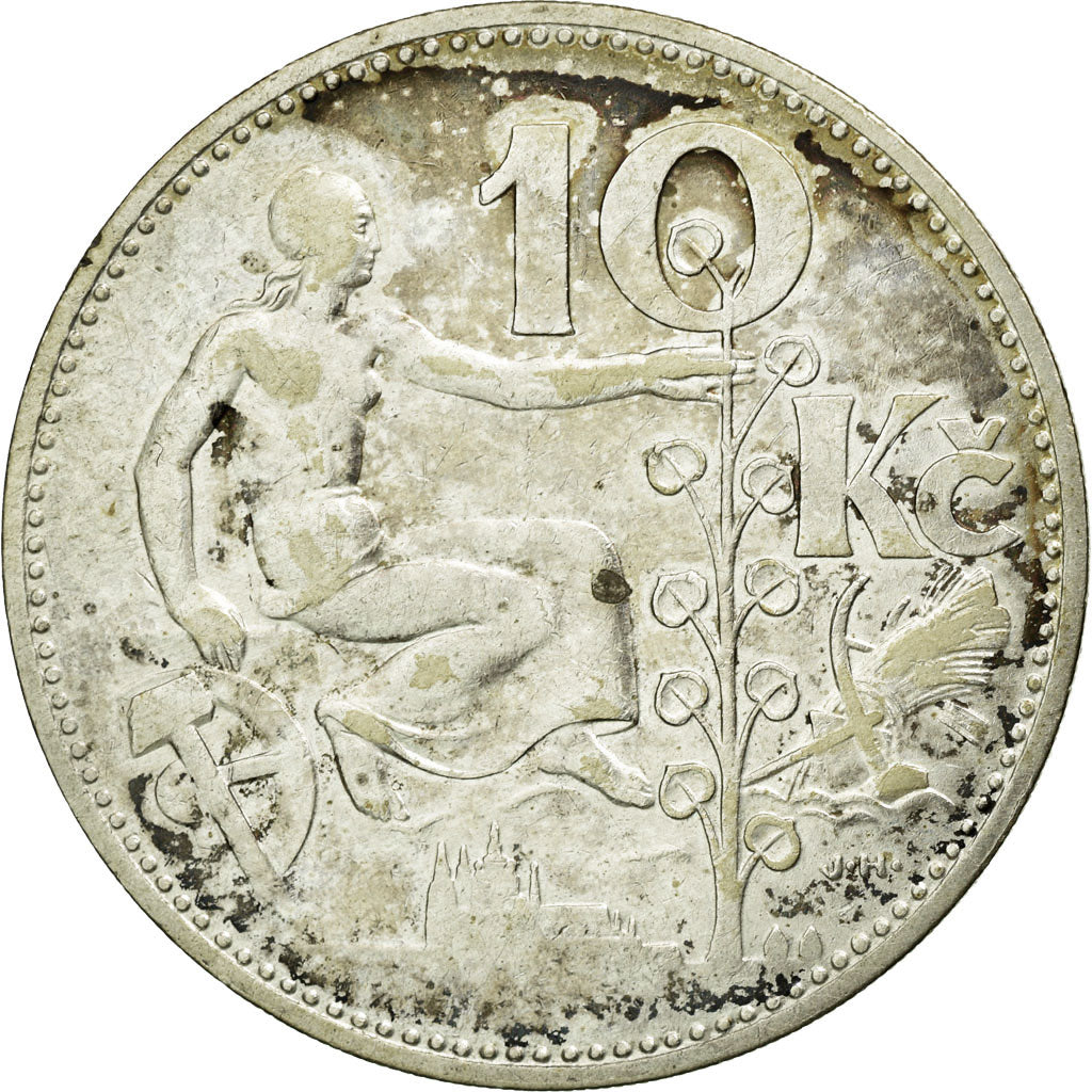 Coin, Czechoslovakia, 10 Korun, 1930, VF(20-25), Silver, KM:15