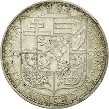 Coin, Czechoslovakia, 20 Korun, 1934, EF(40-45), Silver, KM:17