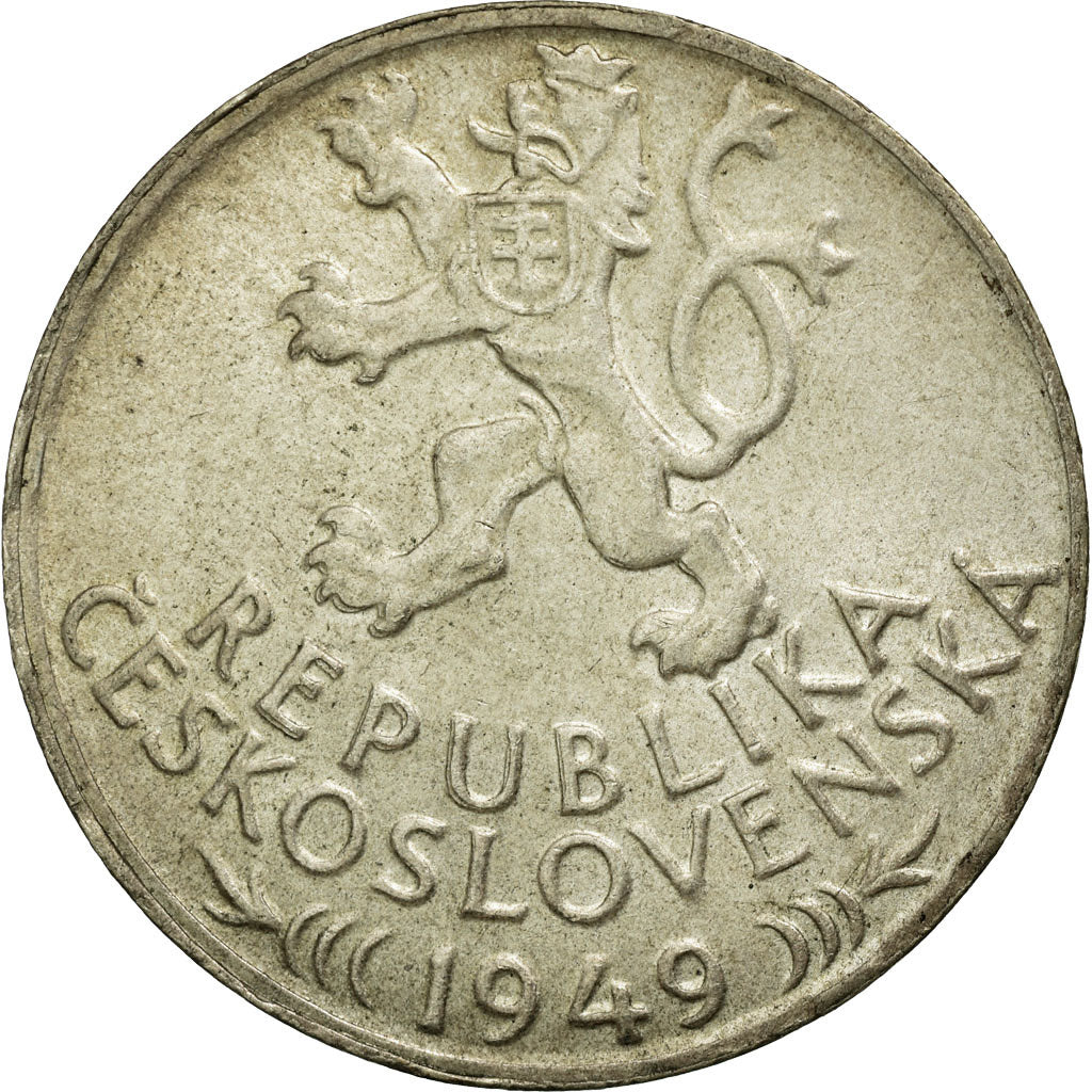 Coin, Czechoslovakia, 100 Korun, 1949, EF(40-45), Silver, KM:29