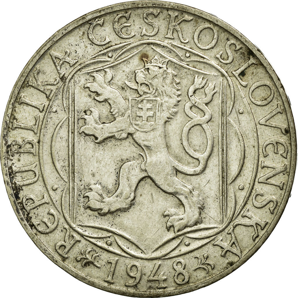 Coin, Czechoslovakia, 100 Korun, 1948, EF(40-45), Silver, KM:26