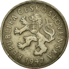 Coin, Czechoslovakia, 2 Koruny, 1947, EF(40-45), Copper-nickel, KM:23
