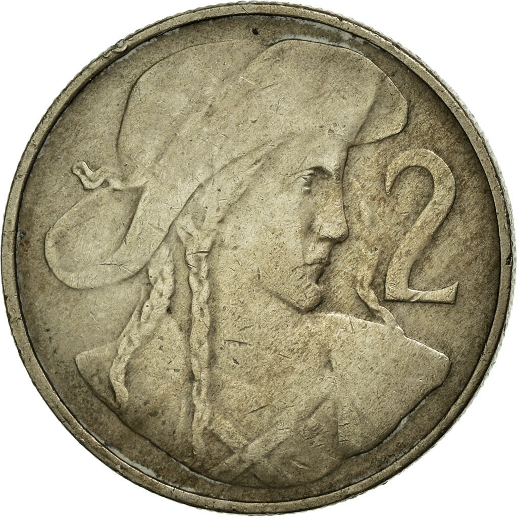 Coin, Czechoslovakia, 2 Koruny, 1947, EF(40-45), Copper-nickel, KM:23