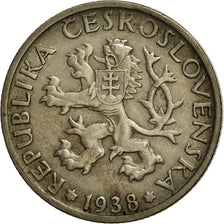 Coin, Czechoslovakia, Koruna, 1938, EF(40-45), Copper-nickel, KM:4