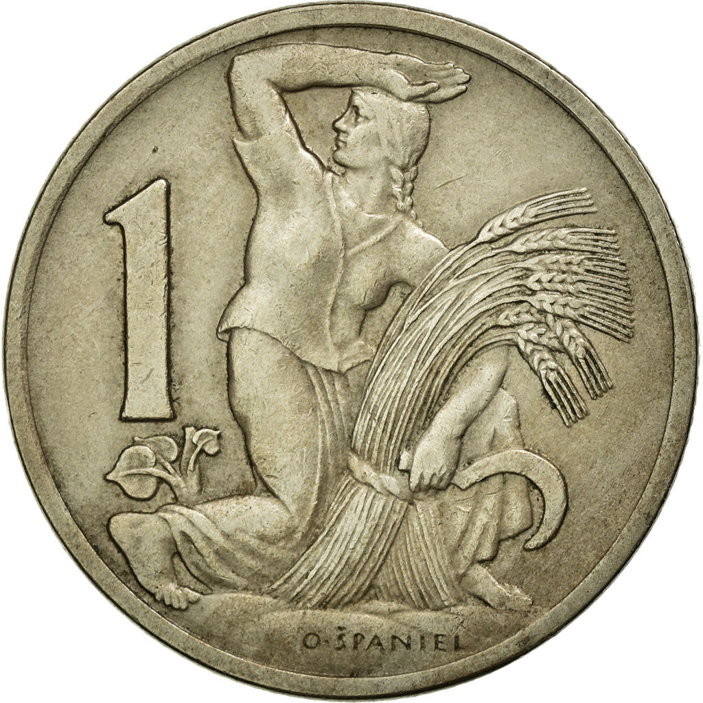 Coin, Czechoslovakia, Koruna, 1938, EF(40-45), Copper-nickel, KM:4