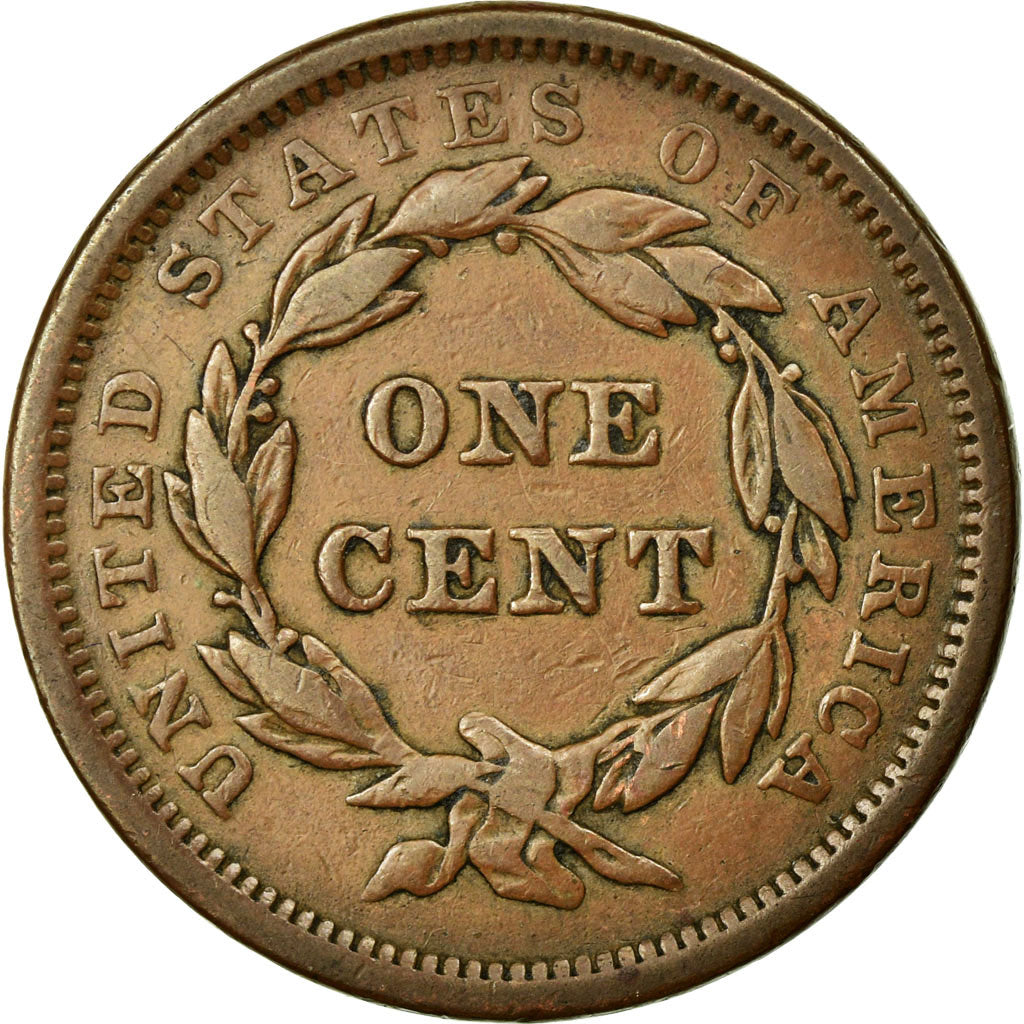 Coin, United States, Braided Hair Cent, Cent, 1842, U.S. Mint, Philadelphia