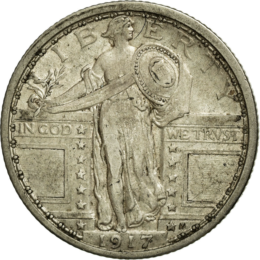 Coin, United States, Standing Liberty Quarter, Quarter, 1917, U.S. Mint
