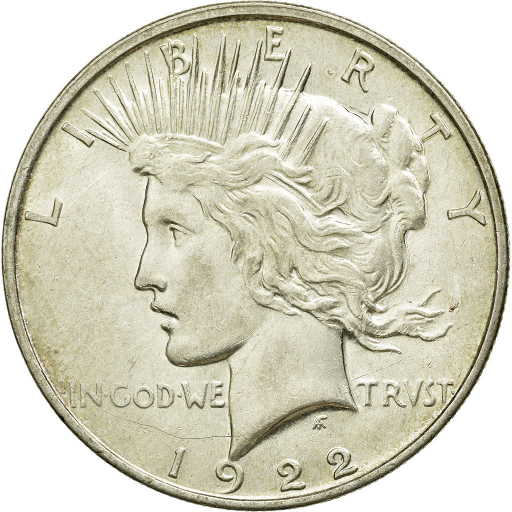 Coin, United States, Peace Dollar, Dollar, 1922, U.S. Mint, Denver, EF(40-45)