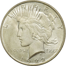 Coin, United States, Peace Dollar, Dollar, 1922, U.S. Mint, Philadelphia