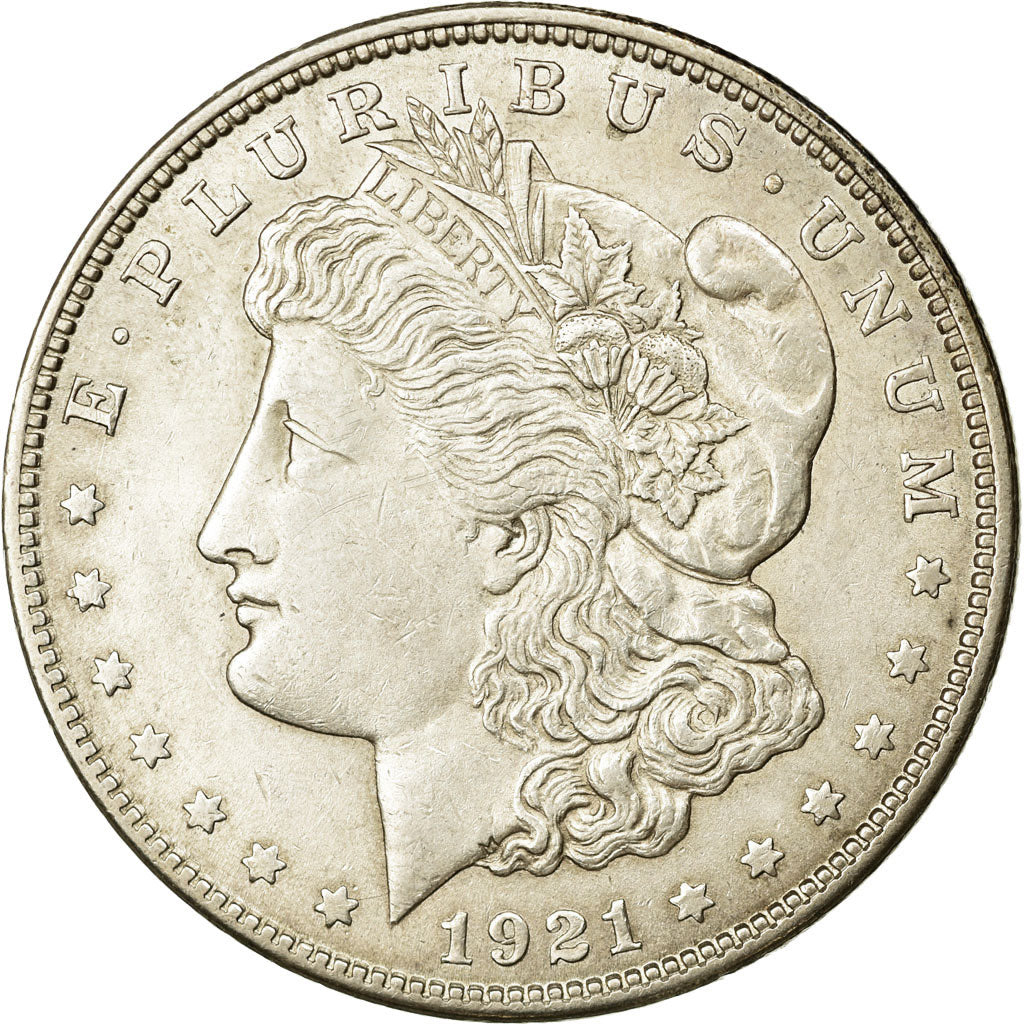 Coin, United States, Morgan Dollar, Dollar, 1921, U.S. Mint, Philadelphia