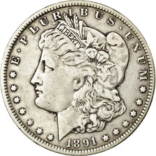 Coin, United States, Morgan Dollar, Dollar, 1891, U.S. Mint, New Orleans