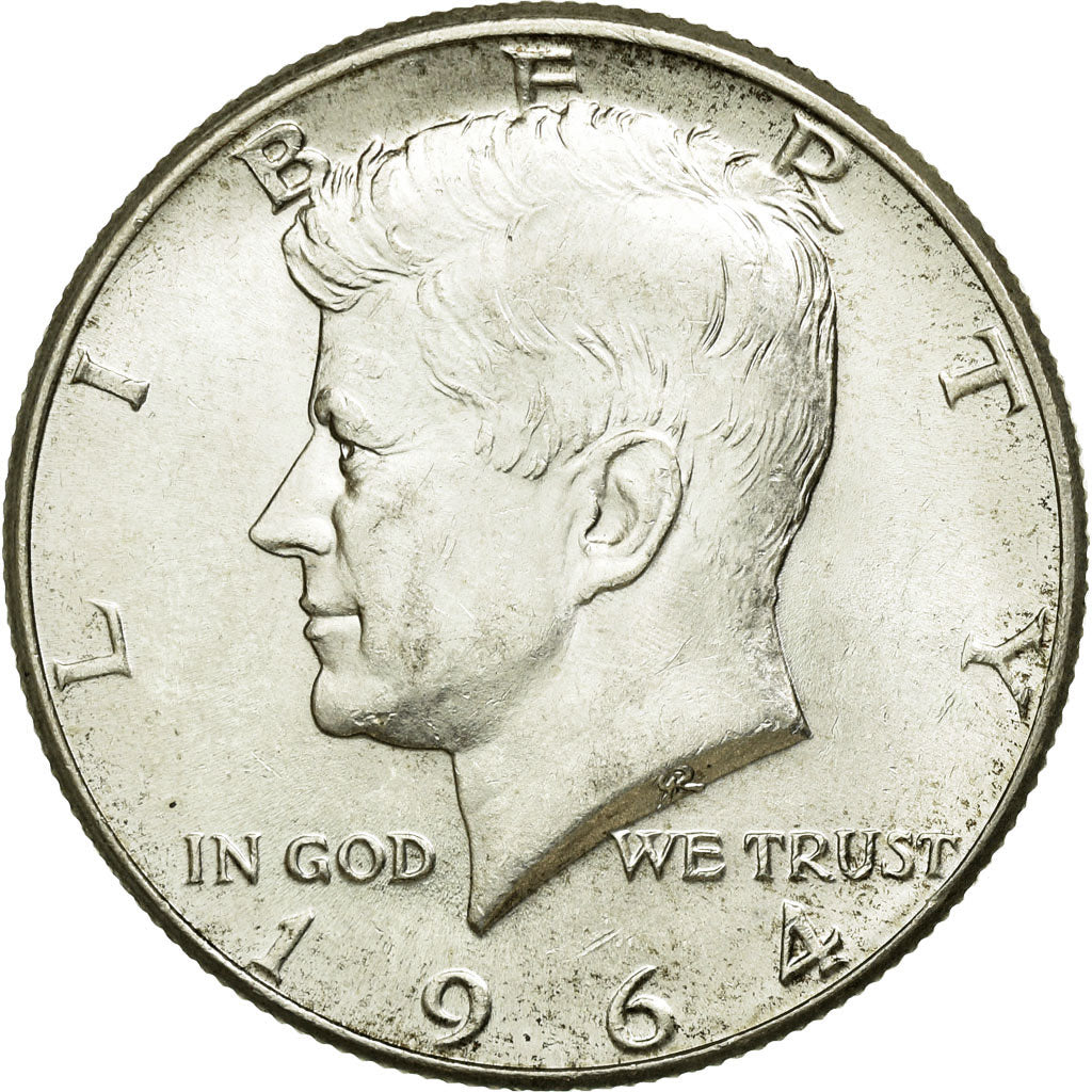 Coin, United States, Kennedy Half Dollar, Half Dollar, 1964, U.S. Mint
