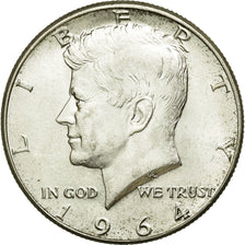 Coin, United States, Kennedy Half Dollar, Half Dollar, 1964, U.S. Mint
