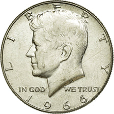 Coin, United States, Kennedy Half Dollar, Half Dollar, 1966, U.S. Mint