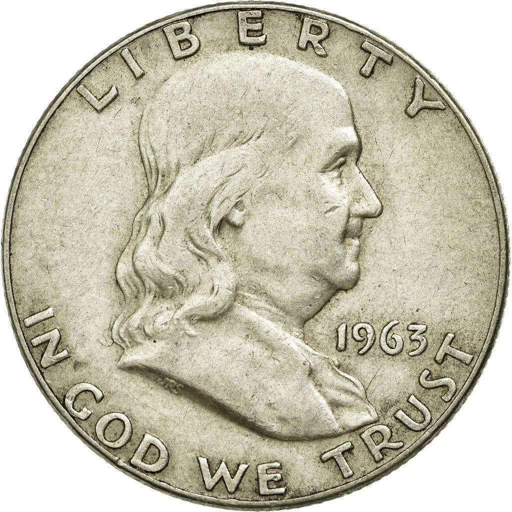 Coin, United States, Franklin Half Dollar, Half Dollar, 1963, U.S. Mint, Denver