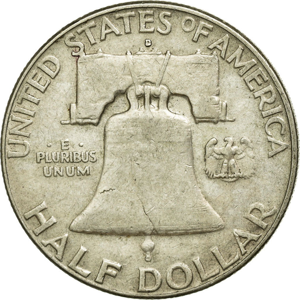 Coin, United States, Franklin Half Dollar, Half Dollar, 1963, U.S. Mint, Denver