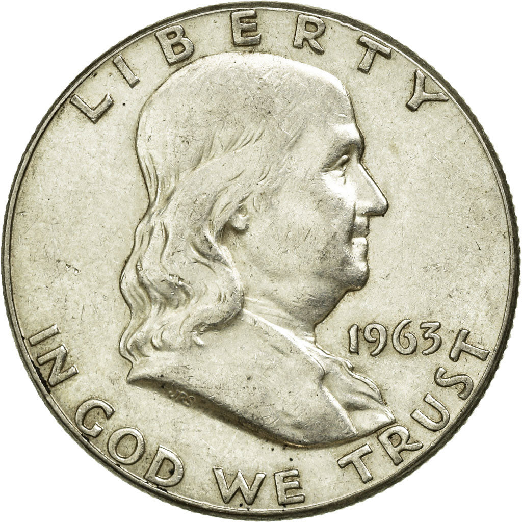 Coin, United States, Franklin Half Dollar, Half Dollar, 1963, U.S. Mint