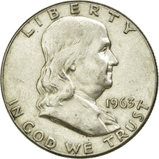 Coin, United States, Franklin Half Dollar, Half Dollar, 1963, U.S. Mint