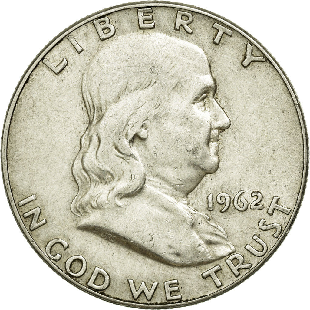 Coin, United States, Franklin Half Dollar, Half Dollar, 1962, U.S. Mint, Denver