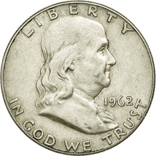 Coin, United States, Franklin Half Dollar, Half Dollar, 1962, U.S. Mint, Denver