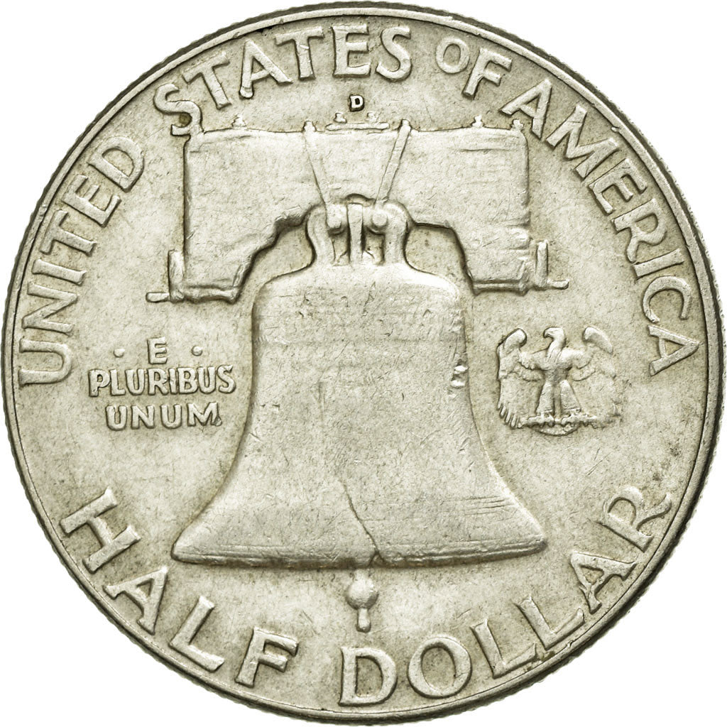 Coin, United States, Franklin Half Dollar, Half Dollar, 1962, U.S. Mint, Denver