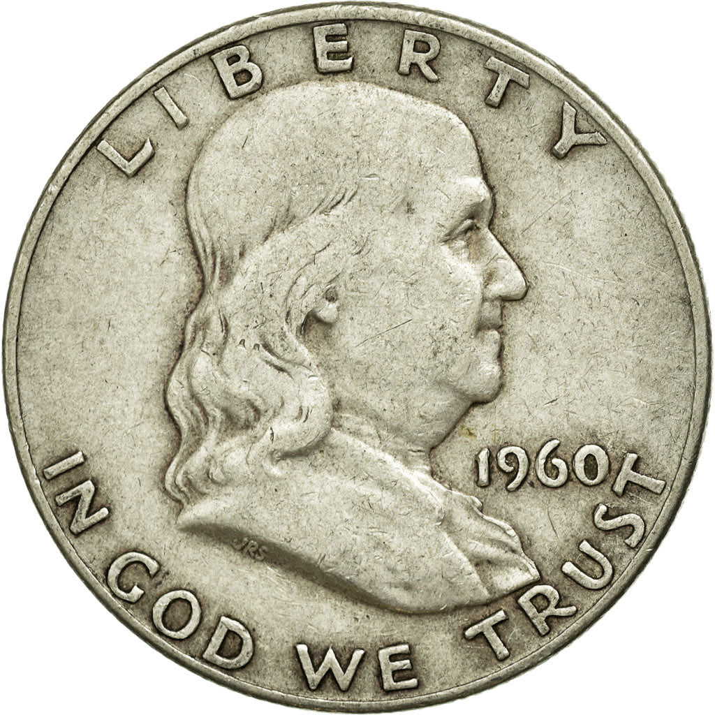 Coin, United States, Franklin Half Dollar, Half Dollar, 1960, U.S. Mint, Denver