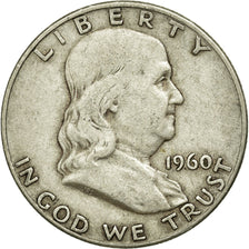 Coin, United States, Franklin Half Dollar, Half Dollar, 1960, U.S. Mint, Denver