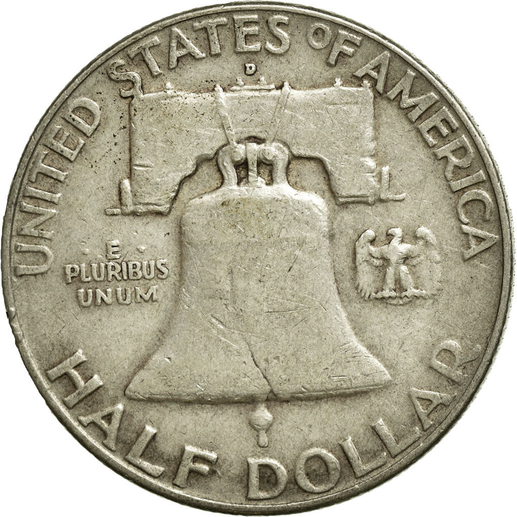 Coin, United States, Franklin Half Dollar, Half Dollar, 1960, U.S. Mint, Denver