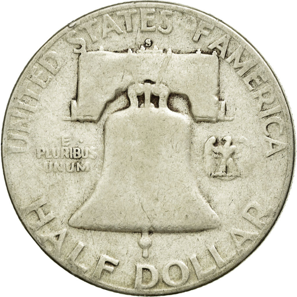 Coin, United States, Franklin Half Dollar, Half Dollar, 1951, U.S. Mint, San