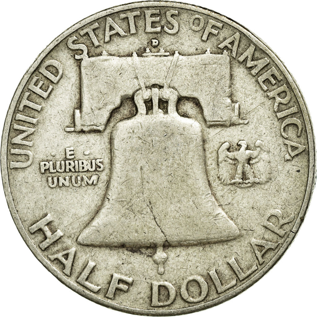Coin, United States, Franklin Half Dollar, Half Dollar, 1957, U.S. Mint, Denver