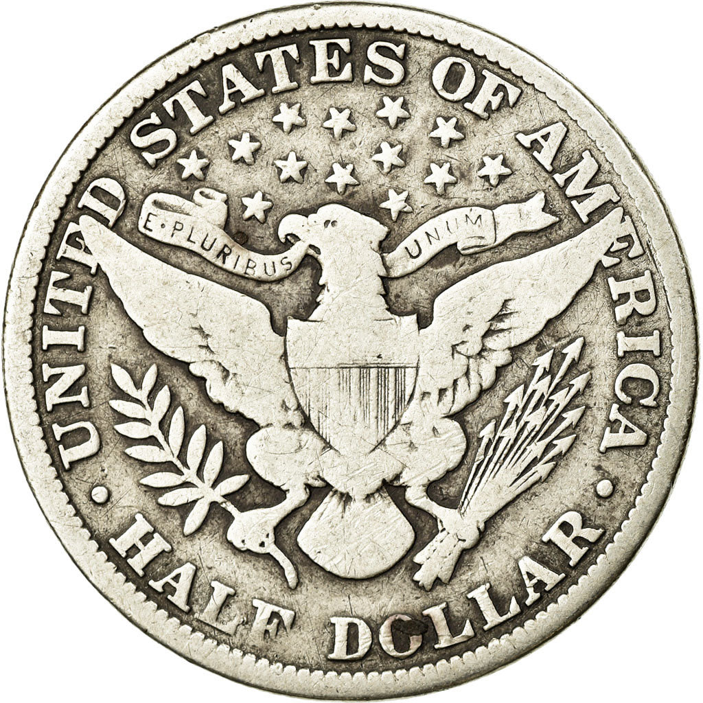 Coin, United States, Barber Half Dollar, Half Dollar, 1911, U.S. Mint