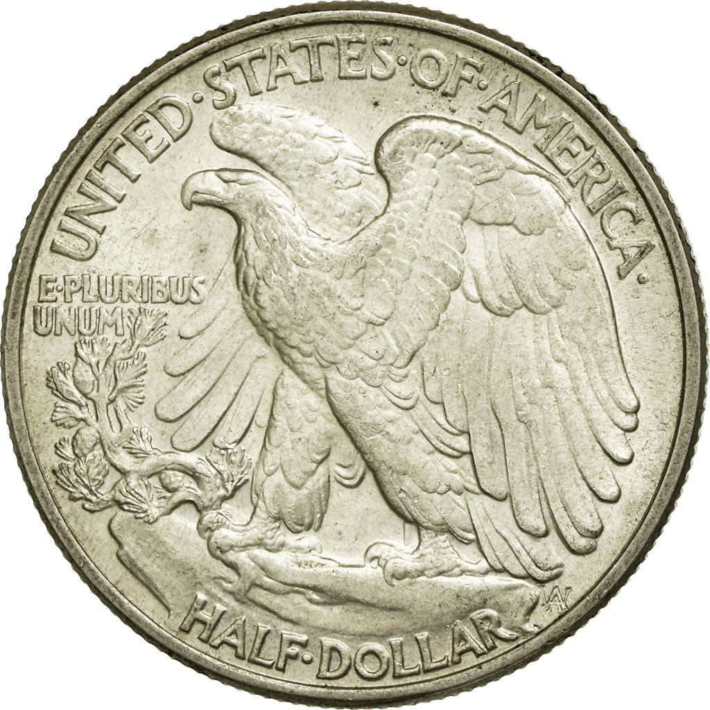 Coin, United States, Walking Liberty Half Dollar, Half Dollar, 1946, U.S. Mint