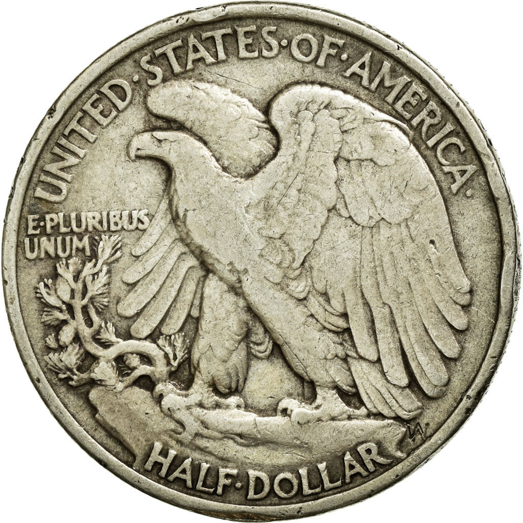 Coin, United States, Walking Liberty Half Dollar, Half Dollar, 1936, U.S. Mint