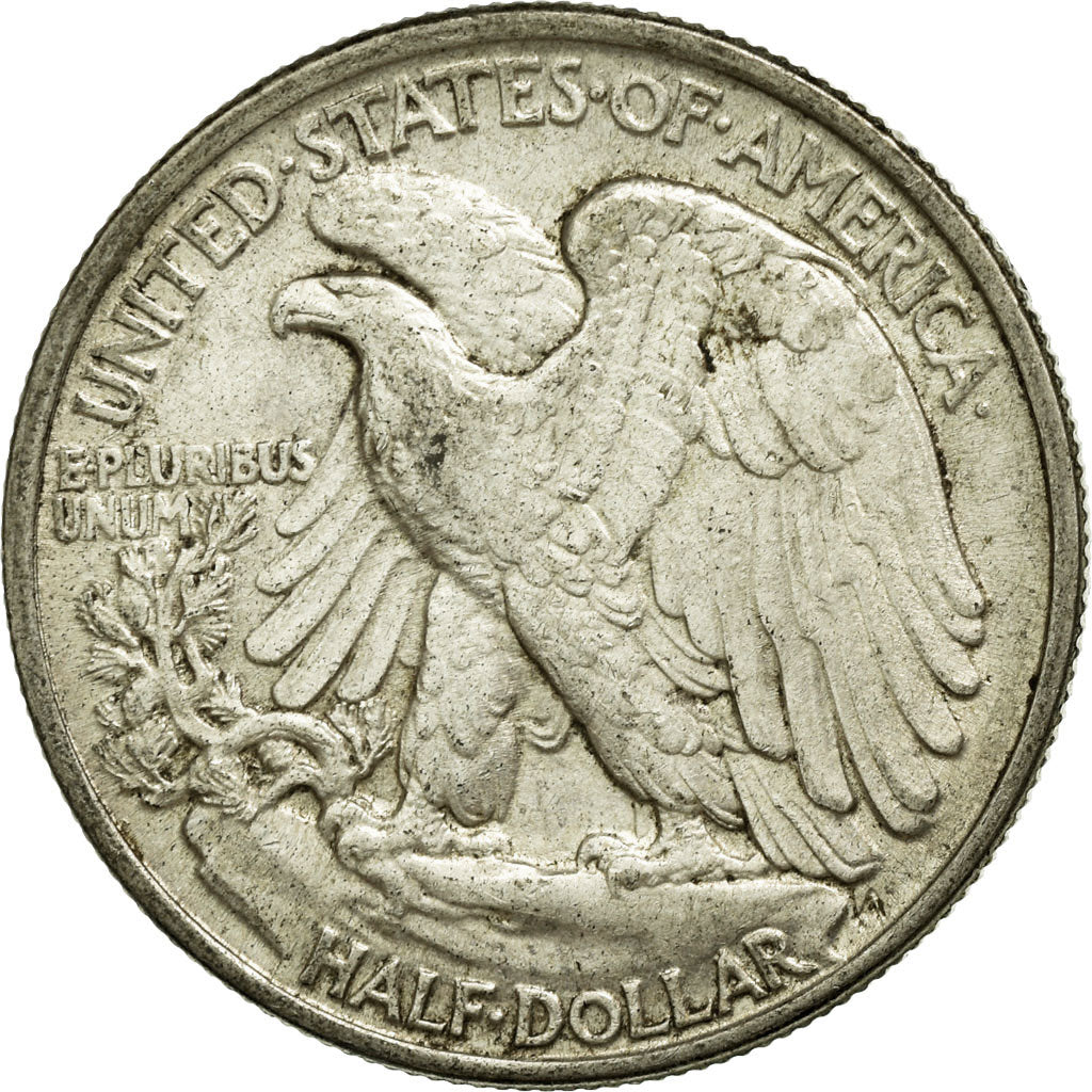 Coin, United States, Walking Liberty Half Dollar, Half Dollar, 1943, U.S. Mint
