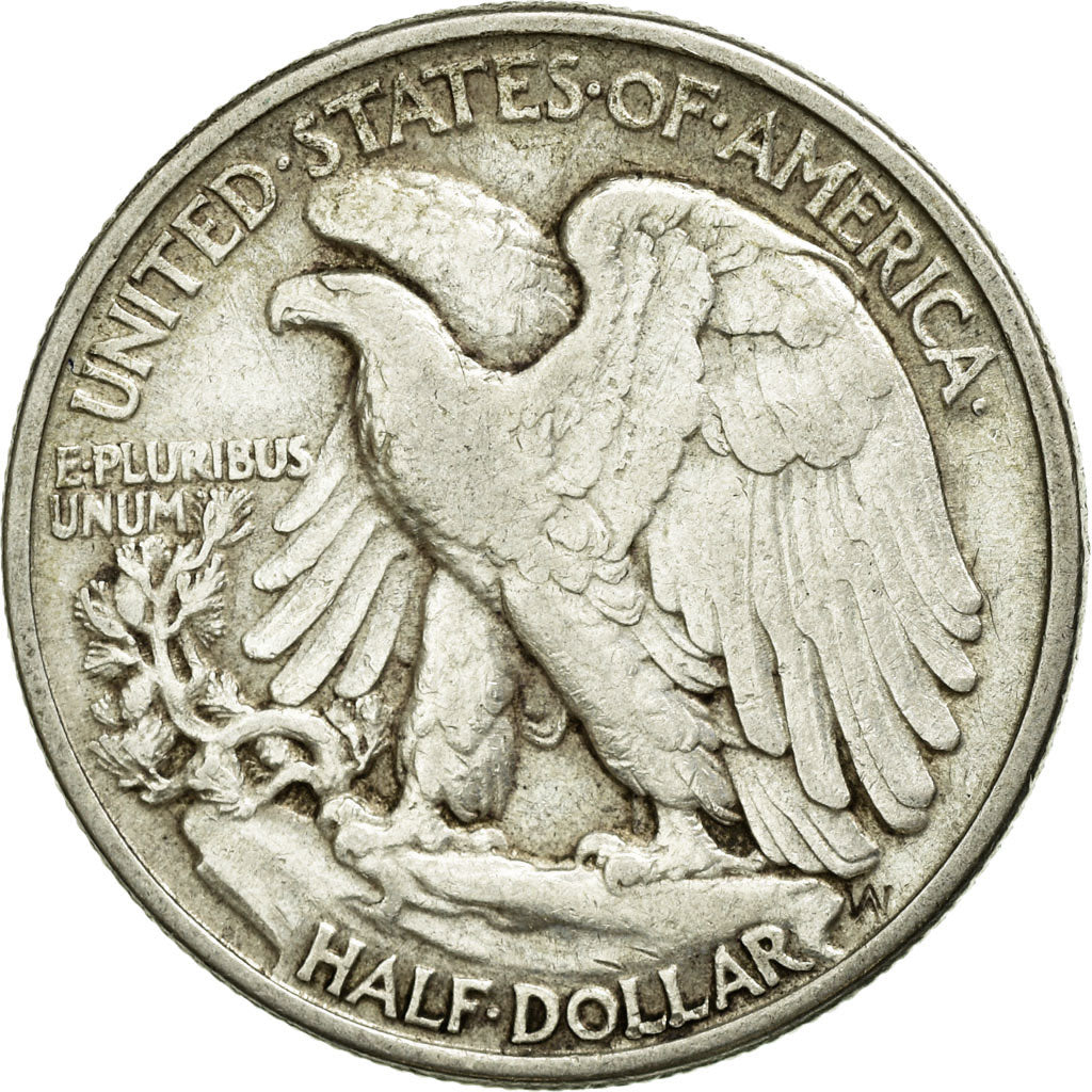 Coin, United States, Walking Liberty Half Dollar, Half Dollar, 1942, U.S. Mint