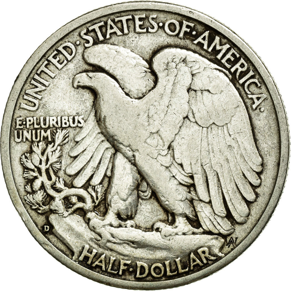Coin, United States, Walking Liberty Half Dollar, Half Dollar, 1942, U.S. Mint