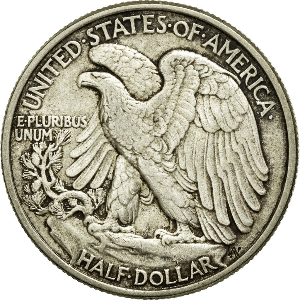 Coin, United States, Walking Liberty Half Dollar, Half Dollar, 1944, U.S. Mint